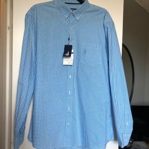 NEW JOHNNIE-O MEN'S LONG SLEEVE GINGHAM